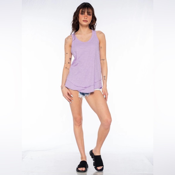 NWT Wilt Shrunken Mock Hem Shirttail Tank - Picture 6 of 8
